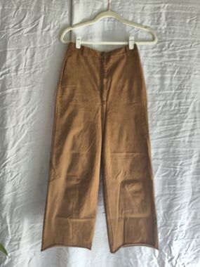 High-waist Wide-Leg Casual Pants in Brown